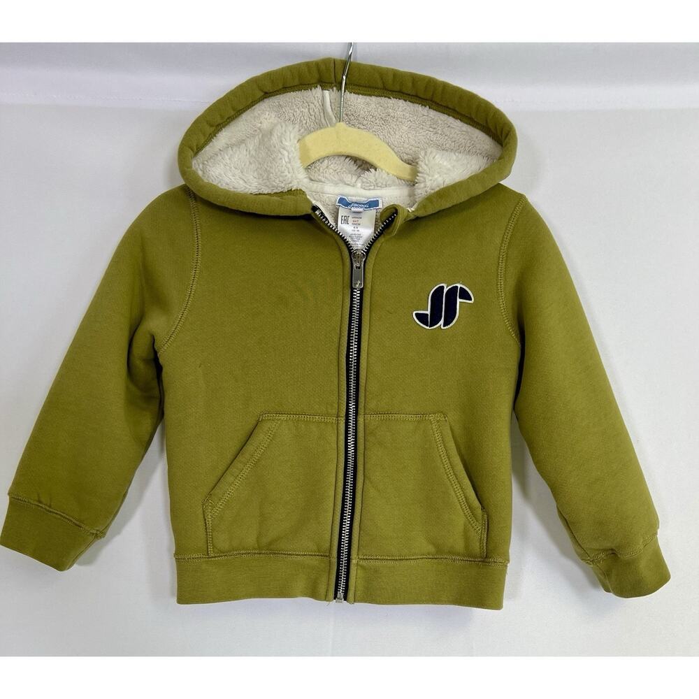 Jacadi sz 4 kids boys hoodie zipper Sherpa Lined